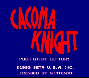 Cacoma Knight in Bizyland (USA) screen shot title